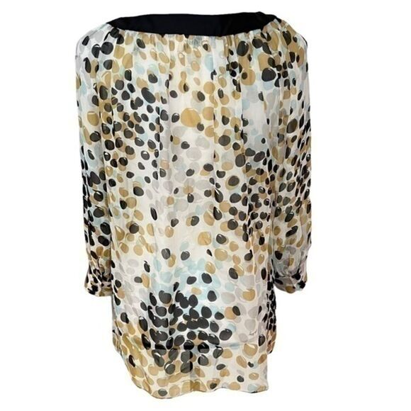 Milly 100% silk button down blouse with front bow size 12. - Picture 2 of 6